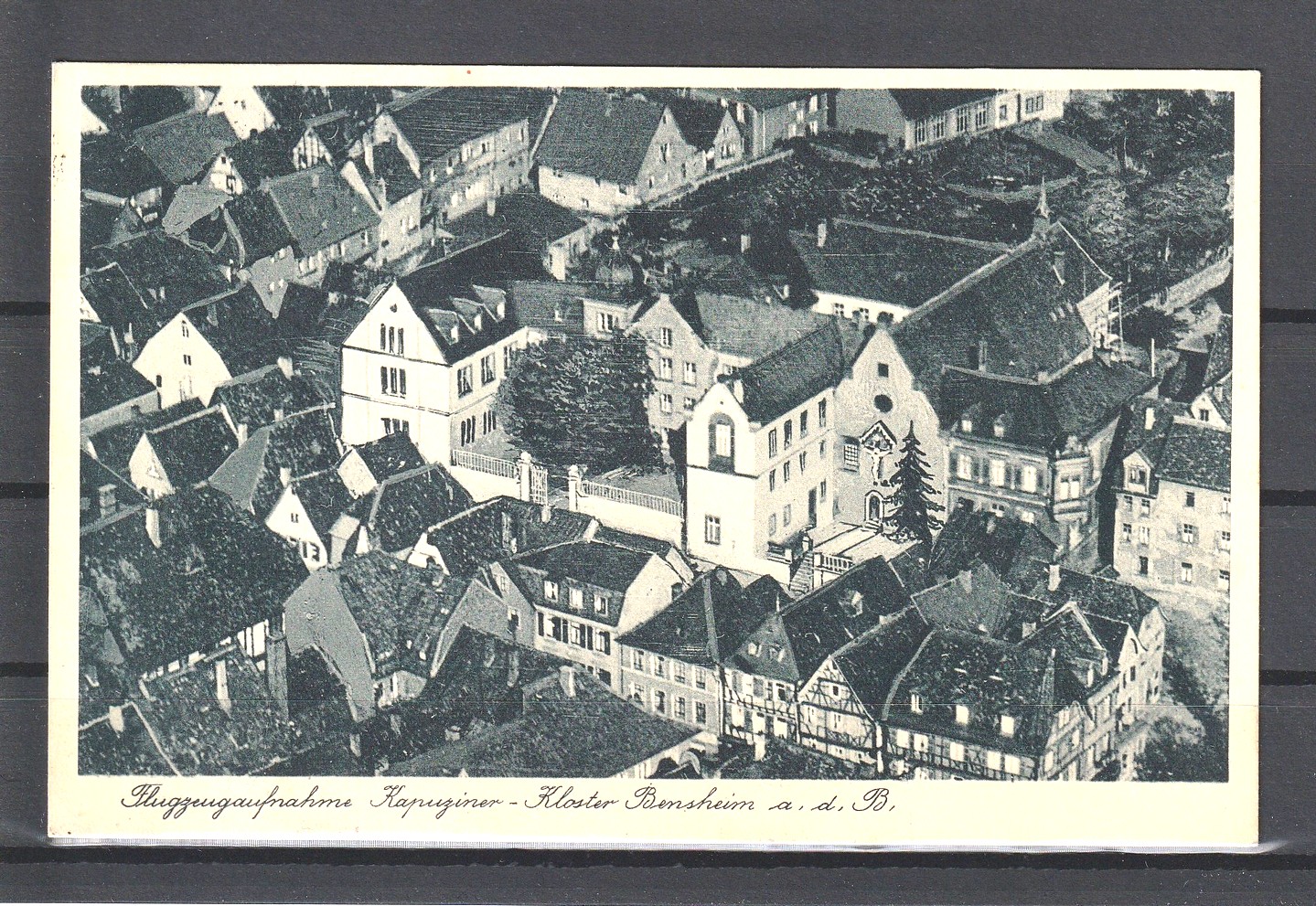 AK Zdjęcie samolotu Klasztor kapucynów BENSHEIM a. d. B., 1930 #F074083 - Zdjęcie 1 z 2
